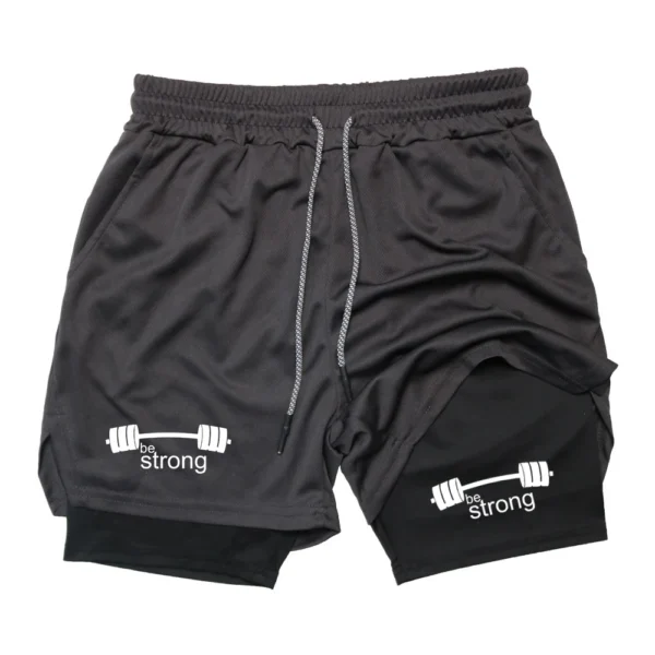 Men Running Shorts 2 In 1 Double-deck Sport Shorts Sportswear Gym Fitness Short Pants Training Jogging Bottom Men's Clothing - Image 6