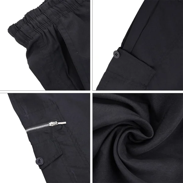 Picklion Men's Multi-Pocket Pants Outdoor Cargo Jogger Pant Work Hiking Tactical Loose Straight Trousers Sweatpants - Image 5