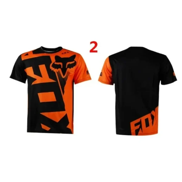 Summer New Fox T-shirt Men's Crew Neck Short Sleeve Racing 3DT Shirt Digital Print Street Harajuku Casual Text Short Sleeve - Image 4