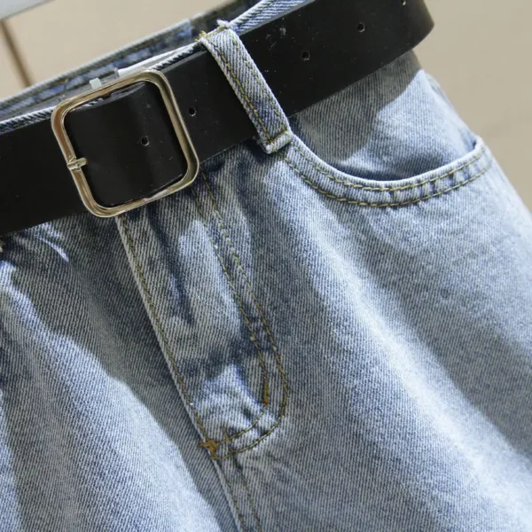 High Waisted Denim Shorts 2024 Summer New Style Women's Loose Fitting Hot Pants Versatile Slimming Wide Leg Pants Korean Version - Image 2