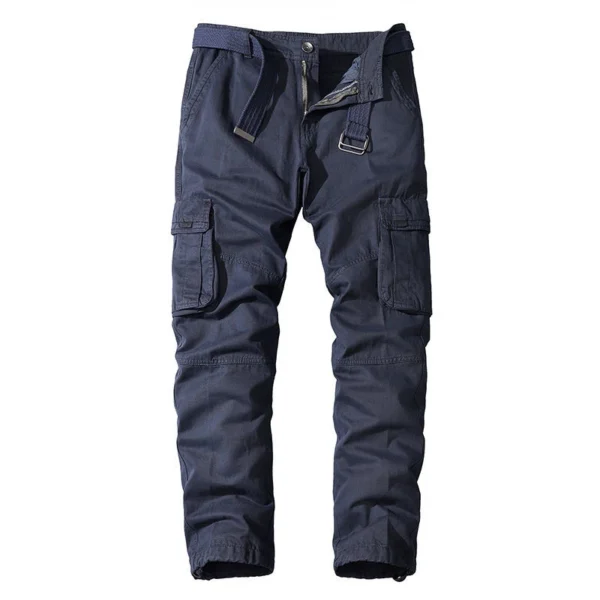Men's Military Trousers Casual Cotton Solid Color Cargo Pants Men Outdoor Trekking Traveling Trousers Multi-Pockets Work Pants - Image 4