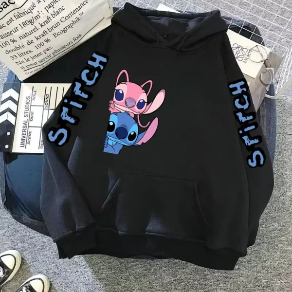 Lilo & Stitch Y2k Clothes Hoodie Woman Clothing Hoodies Stitch Disney Long Sleeve Sweatshirts Hooded Shirt Women's Sweat-shirt - Image 6
