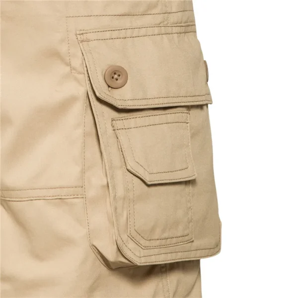 Men's Shorts Loose Large Size Multi-Pocket Overalls Summer Cotton Comfortable Nickel Pants Outdoor Casual Sports Beach Pants - Image 6