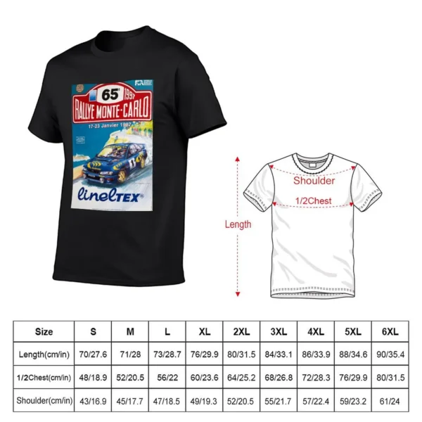 Vintage 1998 Monte Carlo Rally Motor Racing T-Shirt plain new edition mens cotton t shirts - Image 5