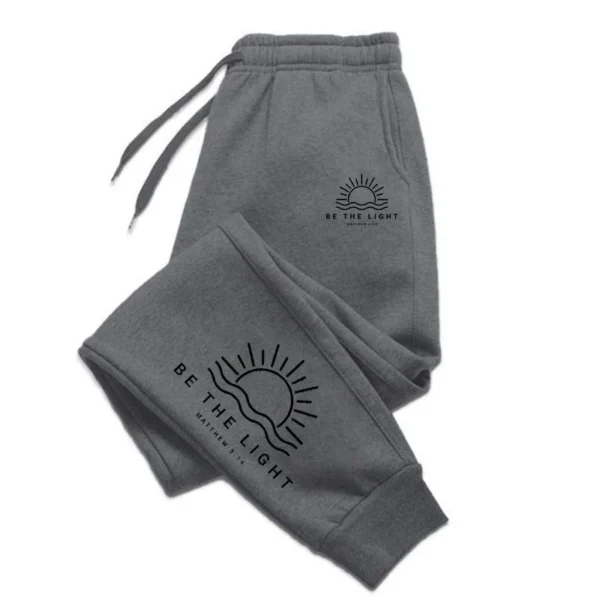 Be The Light Black Printing Women'S Casual Basic Drawstring Pants Versatile Pocket Fashion Sweatpants Trendy Street Pant Female - Image 2