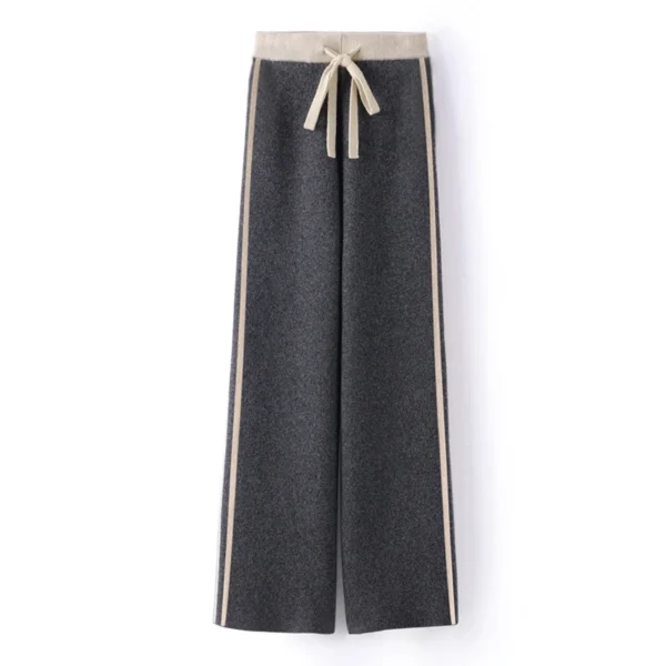 Cashmere straight leg pants children's new 2024 hot selling autumn and winter new wool women's wide leg pants high waist - Image 4