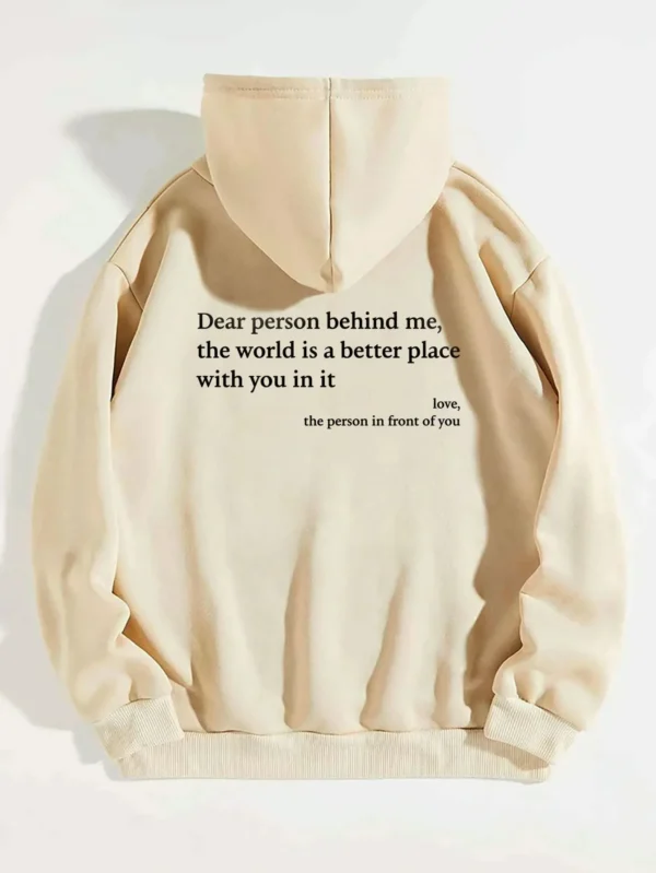 Autumn Y2k Pullover Hoode Women Young Lady Printed Letter Dear Person Behind Me Hoodie Plus Size Aesthetic Hoody Sweatshirt Tops - Image 5