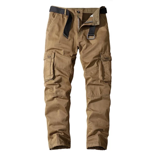 Men's Military Trousers Casual Cotton Solid Color Cargo Pants Men Outdoor Trekking Traveling Trousers Multi-Pockets Work Pants - Image 2