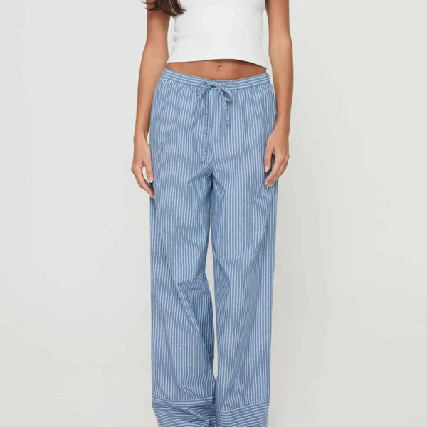 WPNAKS Women Striped Pants Spring Autumn Clothes y2k Elastic Waist Casual Pants Loose Trousers Woman Clothing Streetwear - Image 3