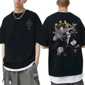 Anime Jujutsu Kaisen Fushiguro Megumi Print T Shirts Men Manga Harajuku Oversized Short Sleeve T-shirt Vintage Street Unisex Tee