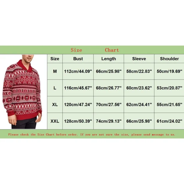 2023 Autumn Winter Loose Christmas Sweater Men New Style Snowflakes Fashion Black White Pullovers Male O-Neck Sweaters Top - Image 5