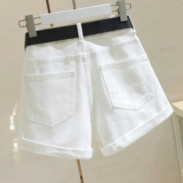 High Waisted Denim Shorts 2024 Summer New Style Women's Loose Fitting Hot Pants Versatile Slimming Wide Leg Pants Korean Version - Image 5