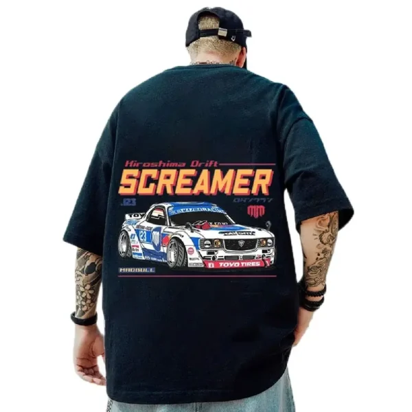 Vintage T-Shirts For Men's 3d Racing Print Man Short Sleeve T-Shirt Loose Street Tops Oversized Tees Shirt Men Clothing - Image 4