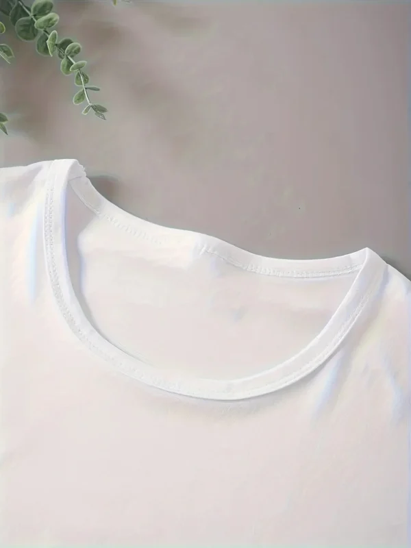 Simple Love Printed Womens Tshirts Summer Breathable Clothes Casual Fashion Short Sleeve Street Oversized All Match T-Shirts - Image 6