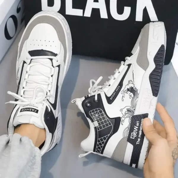Men's High-Top Sneakers Outdoor Casual Shoes Designer Platform Running Shoes for Men Lace Up Vulcanized Shoes Zapatillas Hombre - Image 4