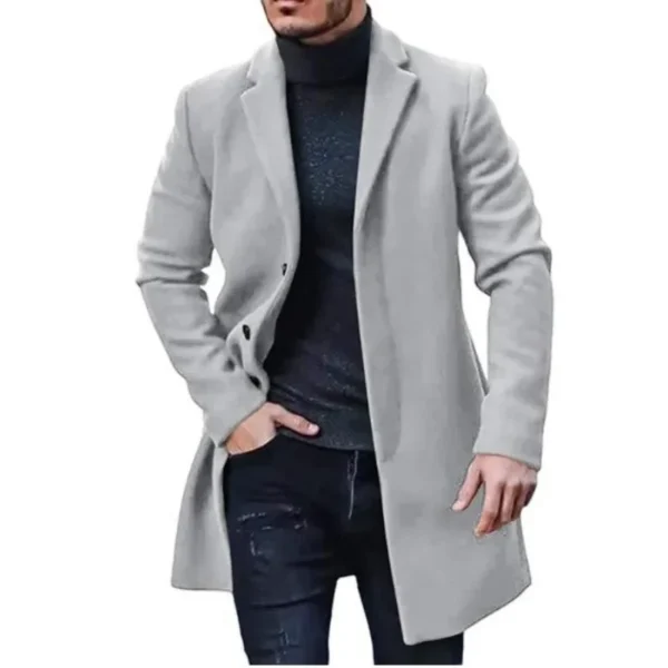 Men's Trench Coat 2024 New Windproof Woolen Coat European Station Trench Coat Multi-color and Multi Size Men's Jacket Clothing - Image 4