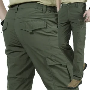 Thin Men's Dry Army Waterproof Casual Trousers Pants Tactical Work Spring Summer Joggers Quick Military Cargo Breathable