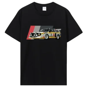 Sport S1 E2 Group B Rally Car Stig Blomqvist Mikkola And Walter T-Shirt Casual T Shirt Cotton Tops Men's Clothing Unisex Tshirt