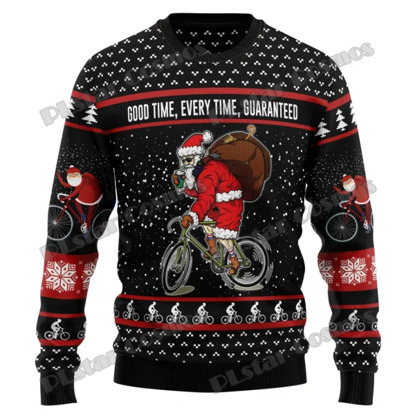 Santa Claus Jesus Friend 3D Printed Men's Crewneck Ugly Christmas Sweater Winter Unisex Casual Warm Knit Pullover Sweater MY12 - Image 5