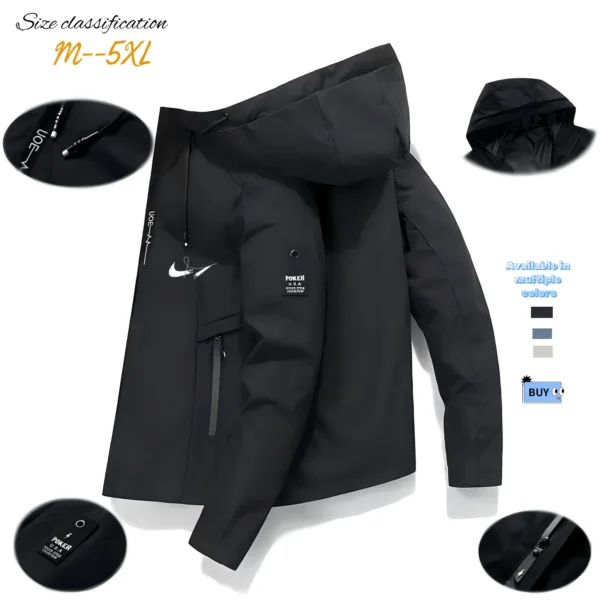 Men's Jacket 2024 Autumn/Winter New Solid Color Stormtrooper Jacket Casual Versatile Sports Windproof Jacket Official Website