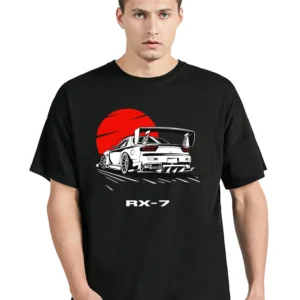 Initial DDrift Racing Rx-7 T-Shirt Takumi Fujiwara Rx 7 Jdm Cotton Tshirt Summer Men Clothing Streetwear Tops Oversized T Shirt