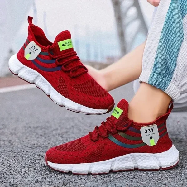 New Men Casual Sport Shoes Breathable Lightweight Sneakers Outdoor Mesh Black Running Shoes Athletic Jogging Tenis Walking Shoes - Image 3