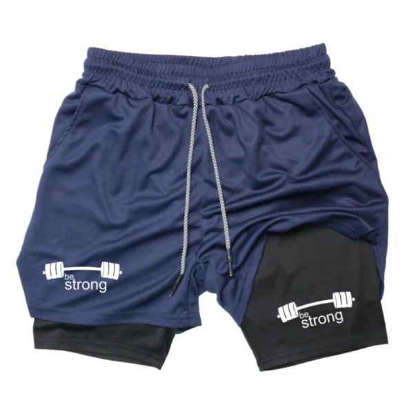 Men Running Shorts 2 In 1 Double-deck Sport Shorts Sportswear Gym Fitness Short Pants Training Jogging Bottom Men's Clothing - Image 4