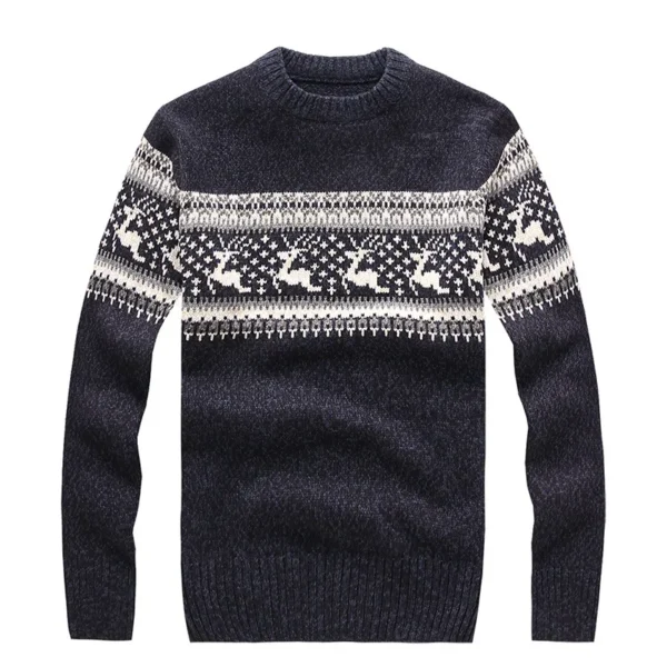 Winter Men's Wool Pullover Christmas Sweater Multicolor Cowl Neck Sweater Men Clothing Cashmere Sweaters Pull Homme AF7721 - Image 6