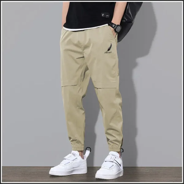 Men Cargo Pants Spring Autumn Casual Loose Elastic Outdoor Sports Trousers Male Slim Fit Casual Solid Jogging Sweatpants