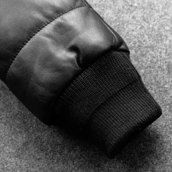 Sheepskin Jacket Top Layer Down Cotton Winter Warm Coat Stand Collar Real Leather Men's Slim And Thickened Clothing - Image 5