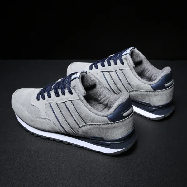 Men Chunky Sneakers Suede Men's Casual Shoes Stylish Trainers Jogging Shoes Non-slip Rubber Lace-up Male Sneakers Plus Size 45 - Image 5