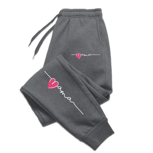 Loving Mama Printing Sweatpants Womens Jogger Fitting Casual Trousers Warm Long Baggy Running Leggings Gym Sportswear Couple - Image 3