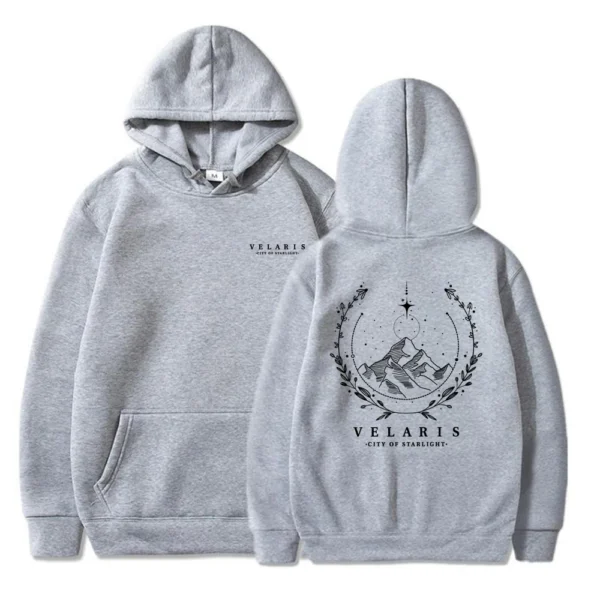 Velaris Print Women Men Hoodie Feyre's Tattoo ACOTAR Bookish Sweatshirt Graphic Hoodies Vintage Pullover Tops SJM Merch Clothing - Image 2