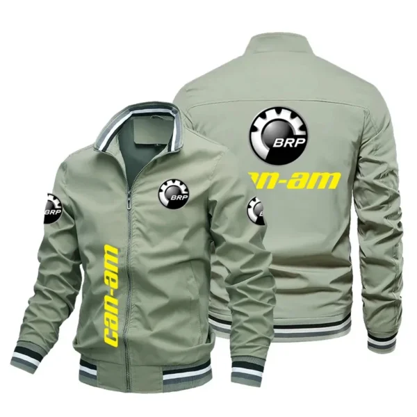 2024 New Fashion Trendy Men's Premium jacket, BRP CAN-AM, printed zippered baseball windproof motorcycle hip-hop - Image 4