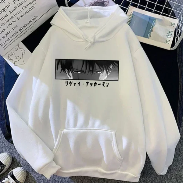 New Women Men Hoodies Anime Levi Ackerman Printed Tops Casual Harajuku Sweatshirts Loose Pullover - Image 5