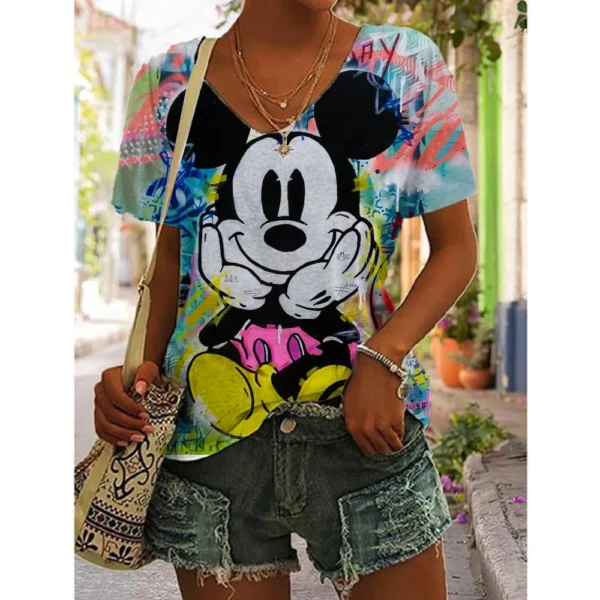 Fashion Women's T-shirt Mickey Mouse Print Female Short Sleeve Clothes Harajuku Tee Ladies T Shirt Oversized Top Tshirts Women - Image 6