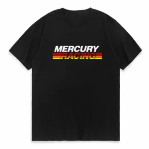 Hot Sale Summer 100% Cotton Mercury Racing logo T Shirt Men Racing Short Sleeves Cool Tee Hip Hop Streetwear T-shirt