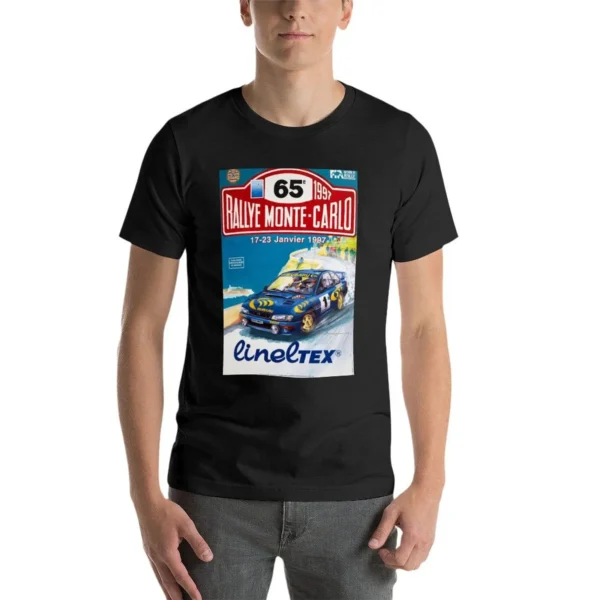 Vintage 1998 Monte Carlo Rally Motor Racing T-Shirt plain new edition mens cotton t shirts - Image 4