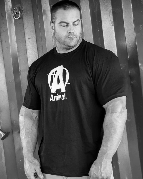 Beast Fitness Training Short Sleeved O-neck Men's Large Loose Muscle Fitness Sweat-absorbing Pure Cotton Sports Oversize T-shirt - Image 4