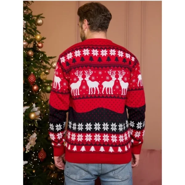 Christmas Casual Loose Knitwear Sweaters Couples Outfits O-Neck Sweater Top Holiday Party Sweatshirts Winter 2023 - Image 5